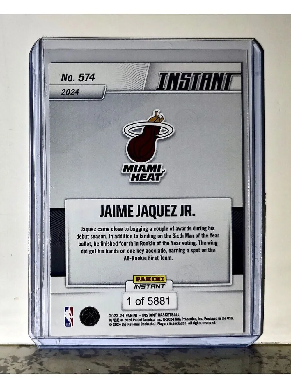 Jaime Jaquez Jr. 2023-24 Panini #574 NBA All-Rookie First Team Card 1 of 5881